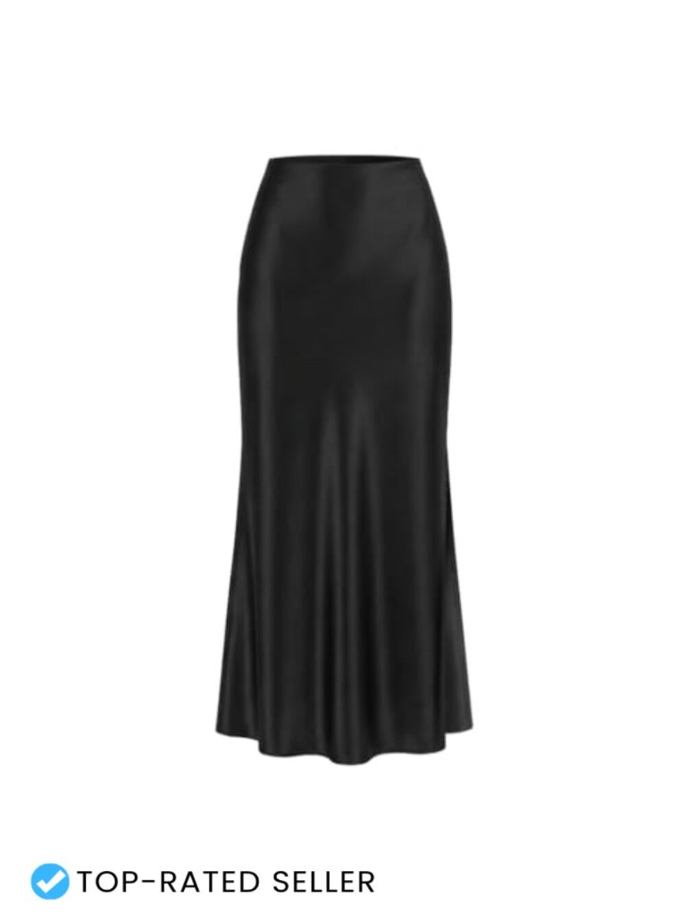 Women's Satin A-Line Maxi Skirt High Waisted Flowy Long Silk Skirt